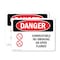 Signmission Combustible No Smoking Or Open Flames Danger Sign, Plastic, 10in W x 7in L, 2PK OS-2PACK-DS-P-710-L-1073 - alternate 1